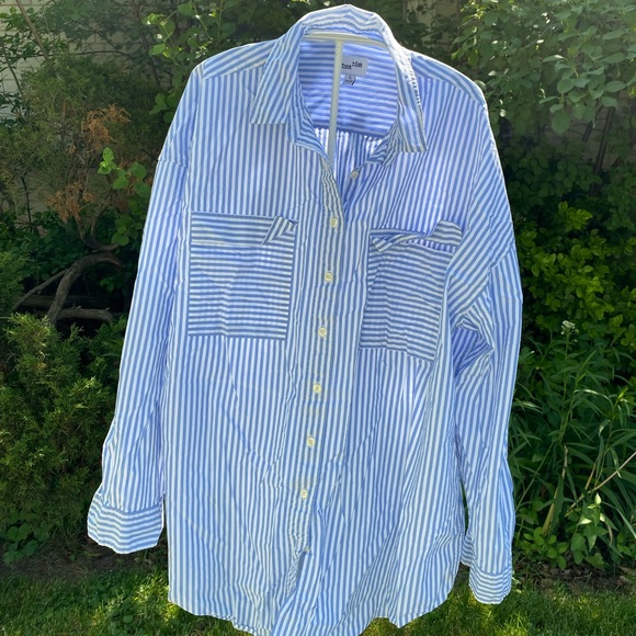 Frank & Oak Striped Oversized Button Down - Picture 1 of 3